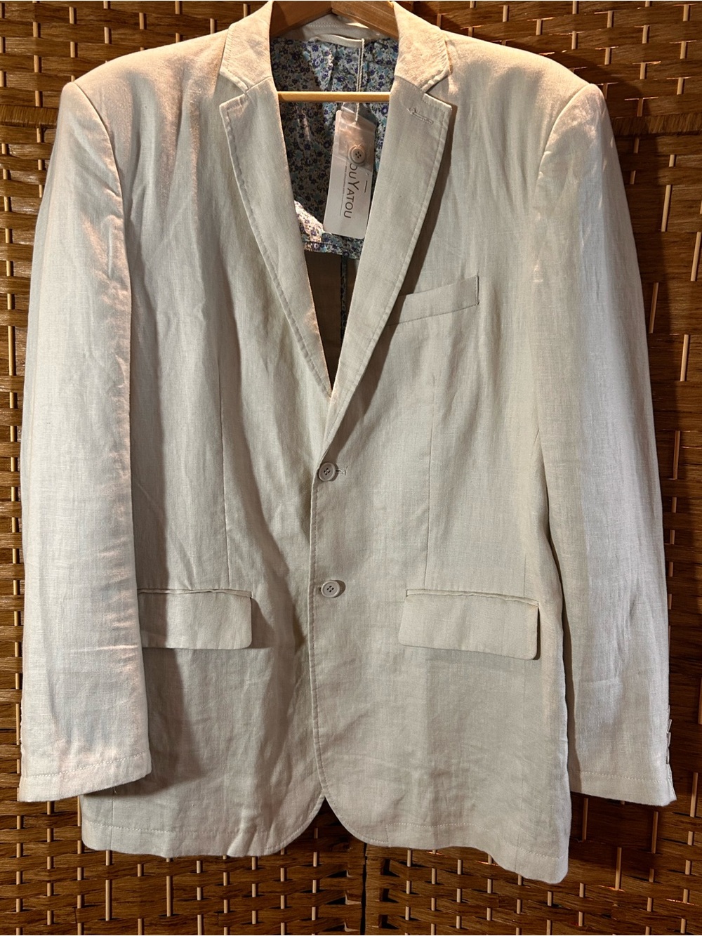 Men’s Linen Blend Blazer Sport Coat Business Casual Coastal Preppy 2XL NWT